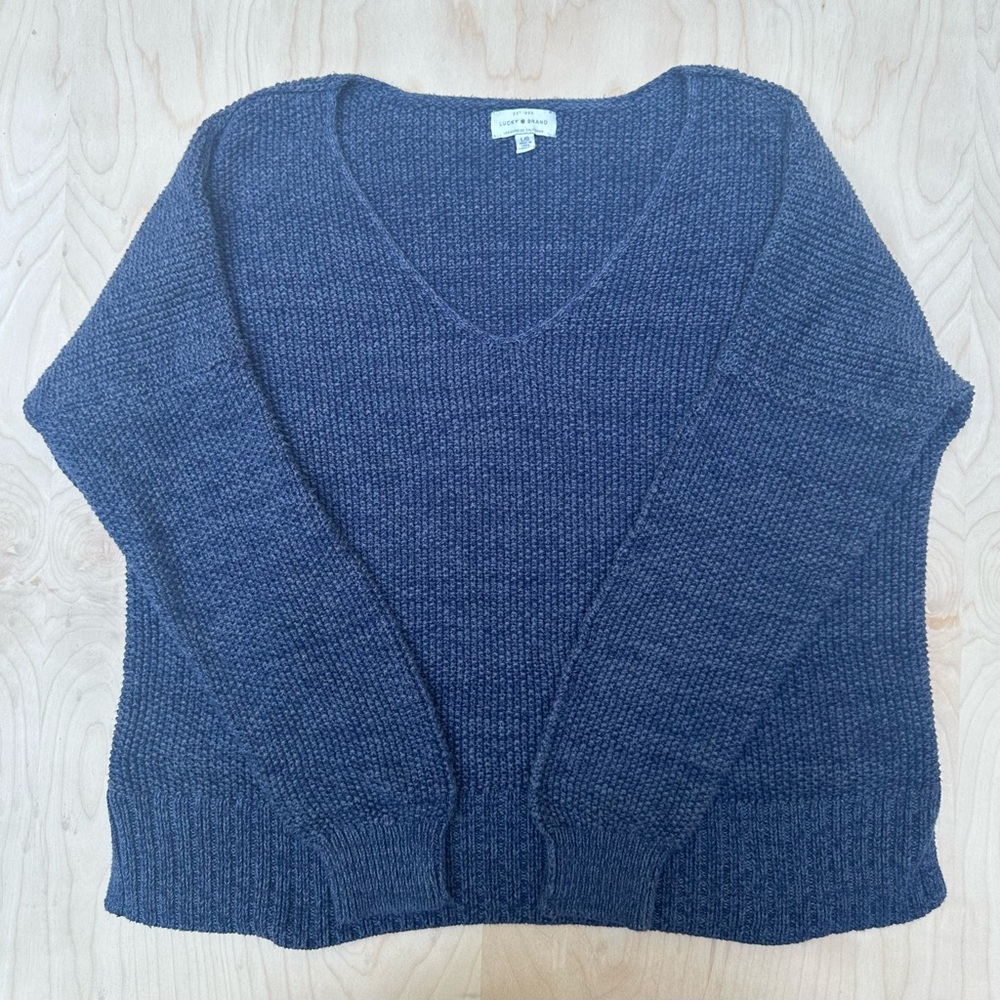Lucky Brand V Neck Knit Sweater